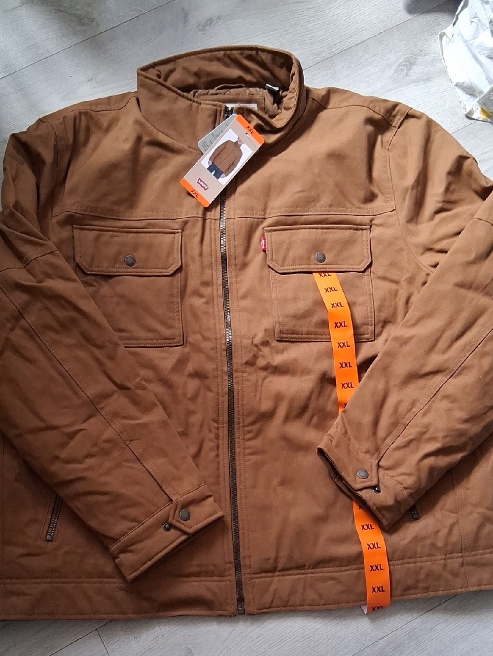 Levi's Men's Brown Zip Front Canvas Jacket